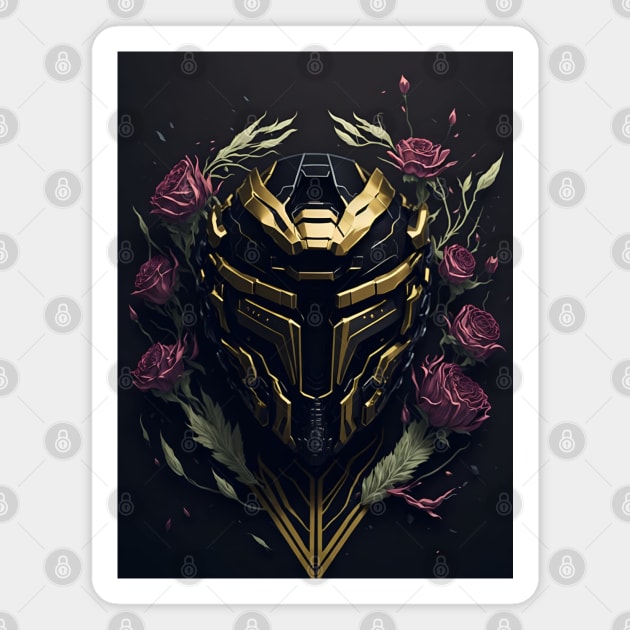 Halo Master Chief Helmet 05 - Gold & Rose COLLECTION Magnet by trino21